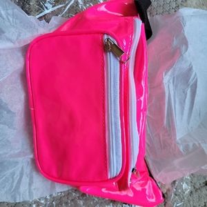 Neon pink fanny pack